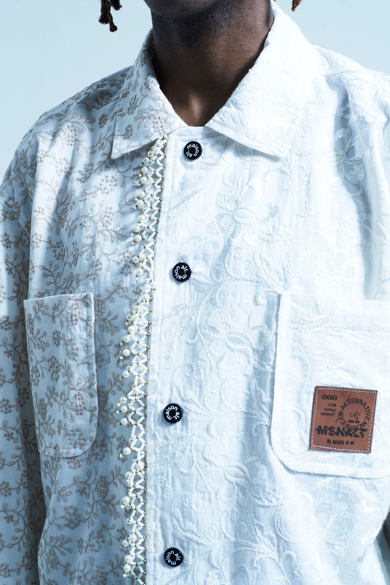 #005 EMBROIDERY SHIRT〔イエロー〕